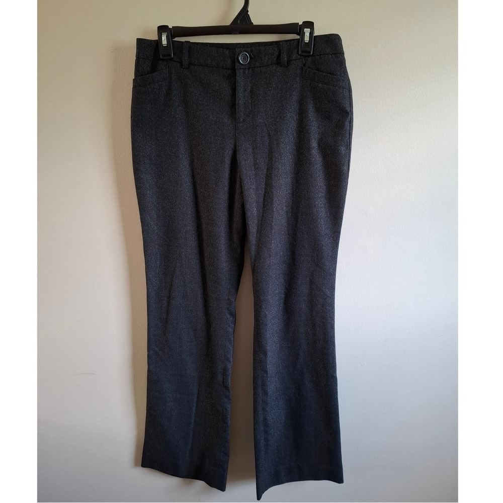 Y2K Metallic Shimmer Black Pants Silver Glitter Accent Subtle Glam Mossimo Sz 6